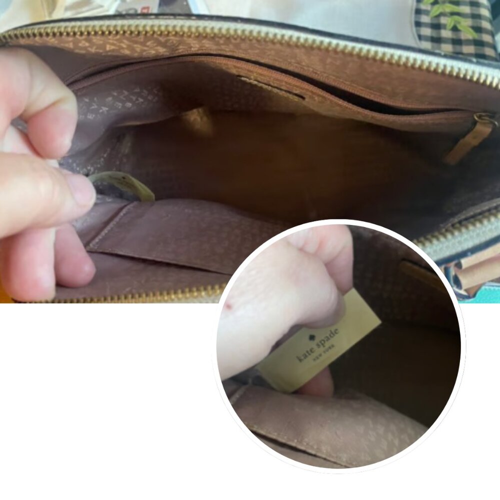 RARE Vintage Kate Spade Multi Color Crossbody Satchel & Wallet EUC - Picture 5 of 9